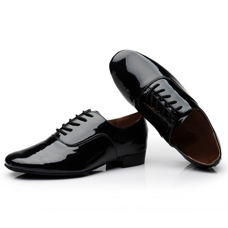 Men's Modern Dancing Shoes Leather Soft Bottom Men's Dance Shoe Latin