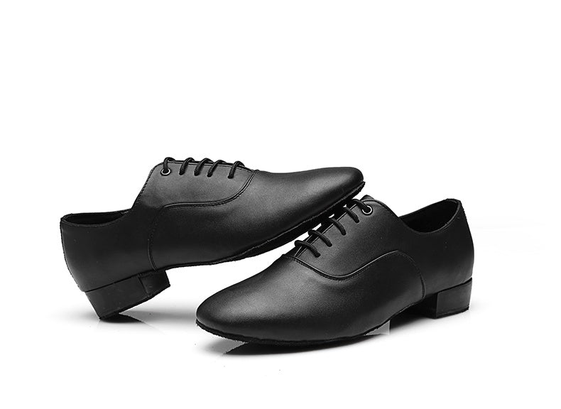 Men's Modern Dancing Shoes Leather Soft Bottom Men's Dance Shoe Latin