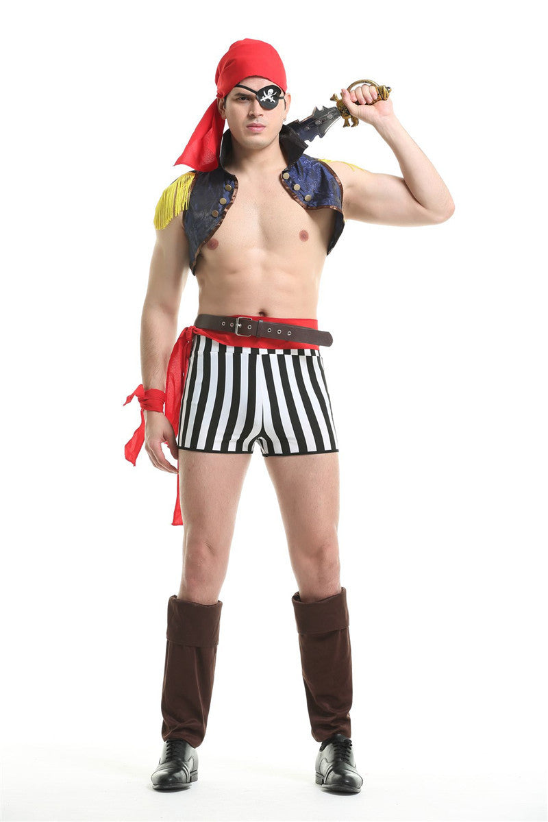 Halloween Adult Men's Swallowtail Performance Beast Magician Cos Nightclub Performance Costume