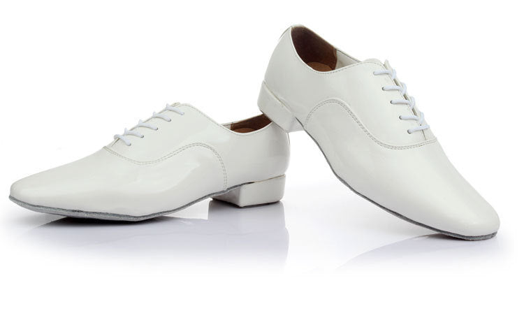 Men's Modern Dancing Shoes Leather Soft Bottom Men's Dance Shoe Latin