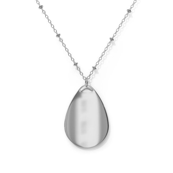 Oval Diamond Necklace, Bridal Pendant, Wedding Necklace, Bridesmaid Gift, Necklace with Photo, Mothers Day Gift Waterproof Jewelry, Gift, Inactive