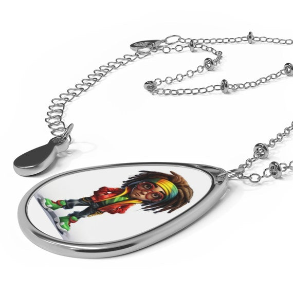 Bob marley reggae music rasta Gift, Wedding Necklace, Bridesmaid Gift, Necklace with Photo, Mothers Day Gift Waterproof Jewelry, Gift Inactive