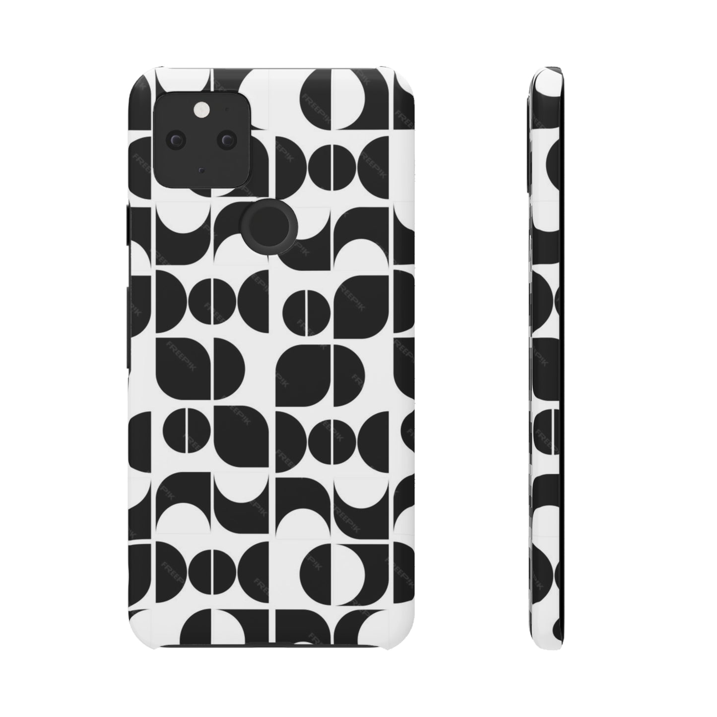 Black And White Pattern Pattern Snap Cases