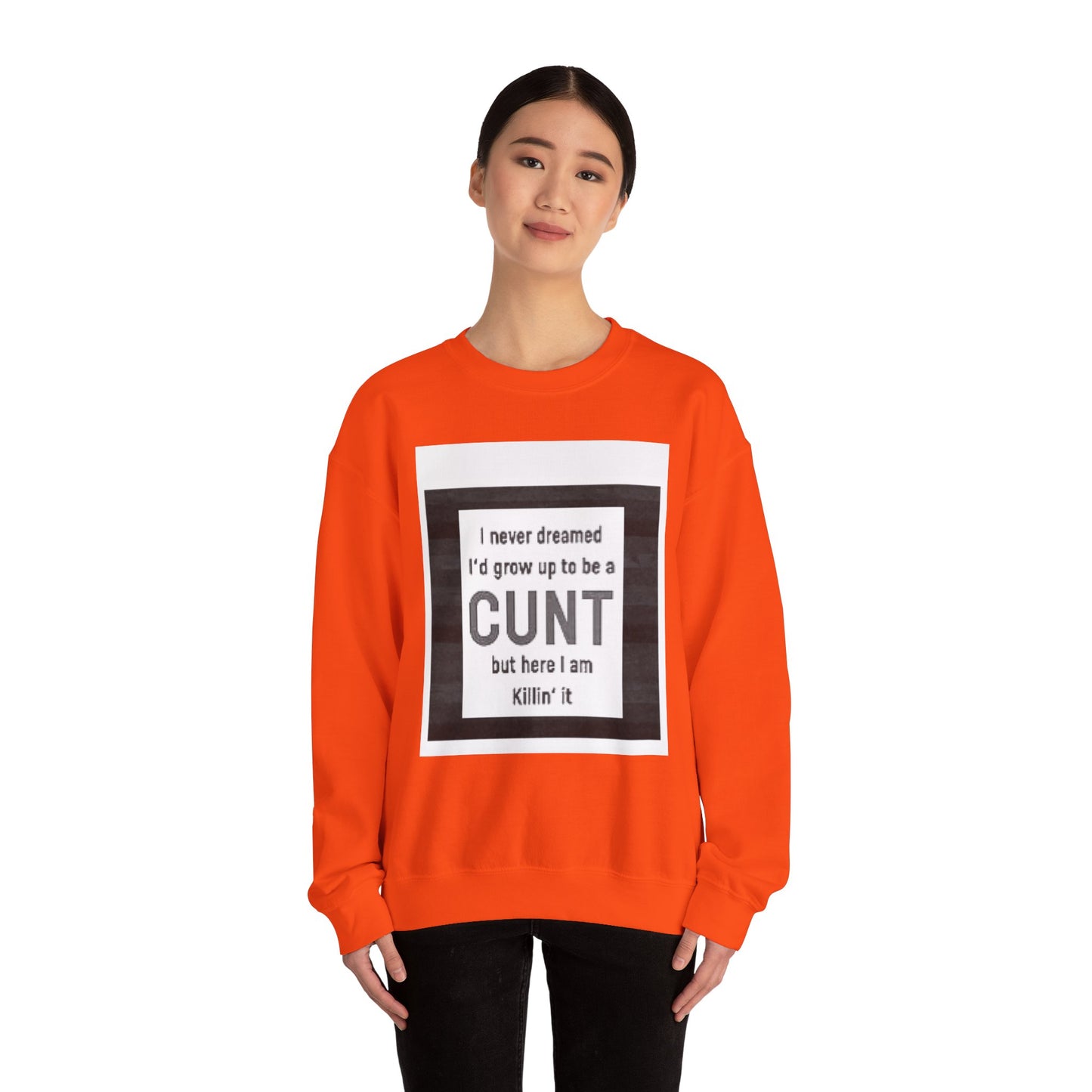 Offensive Funny Silly  Rude Quote Slogan Unisex Heavy Blend™ Crewneck Sweatshirt