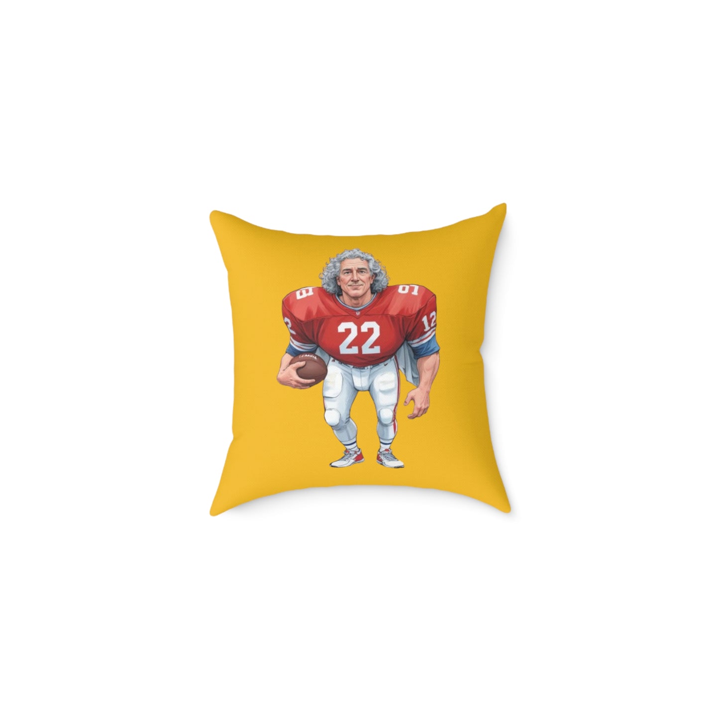 American Football Square Poly Canvas Pillow