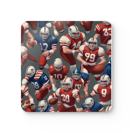 American Football Corkwood Coaster Set