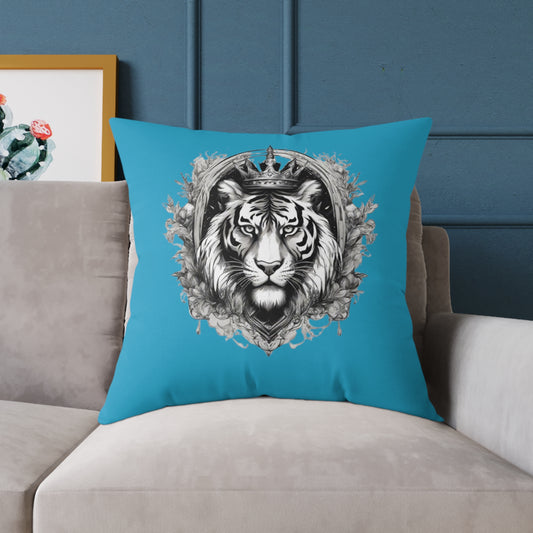 Tiger Square Poly Canvas Pillow