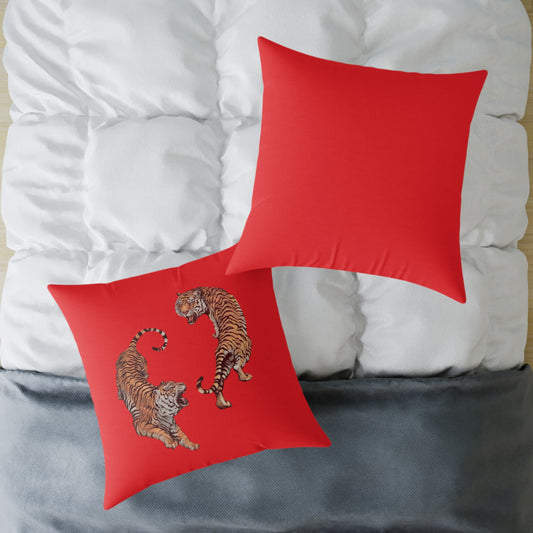 Tiger Poly Canvas Pillow