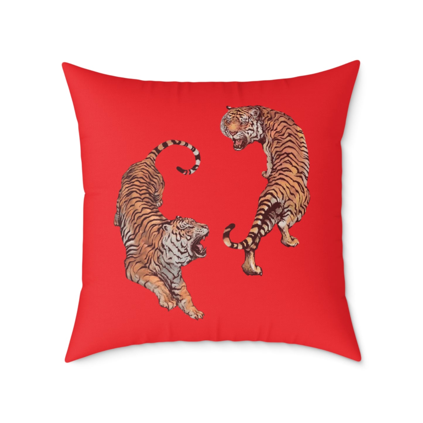 Tiger Poly Canvas Pillow