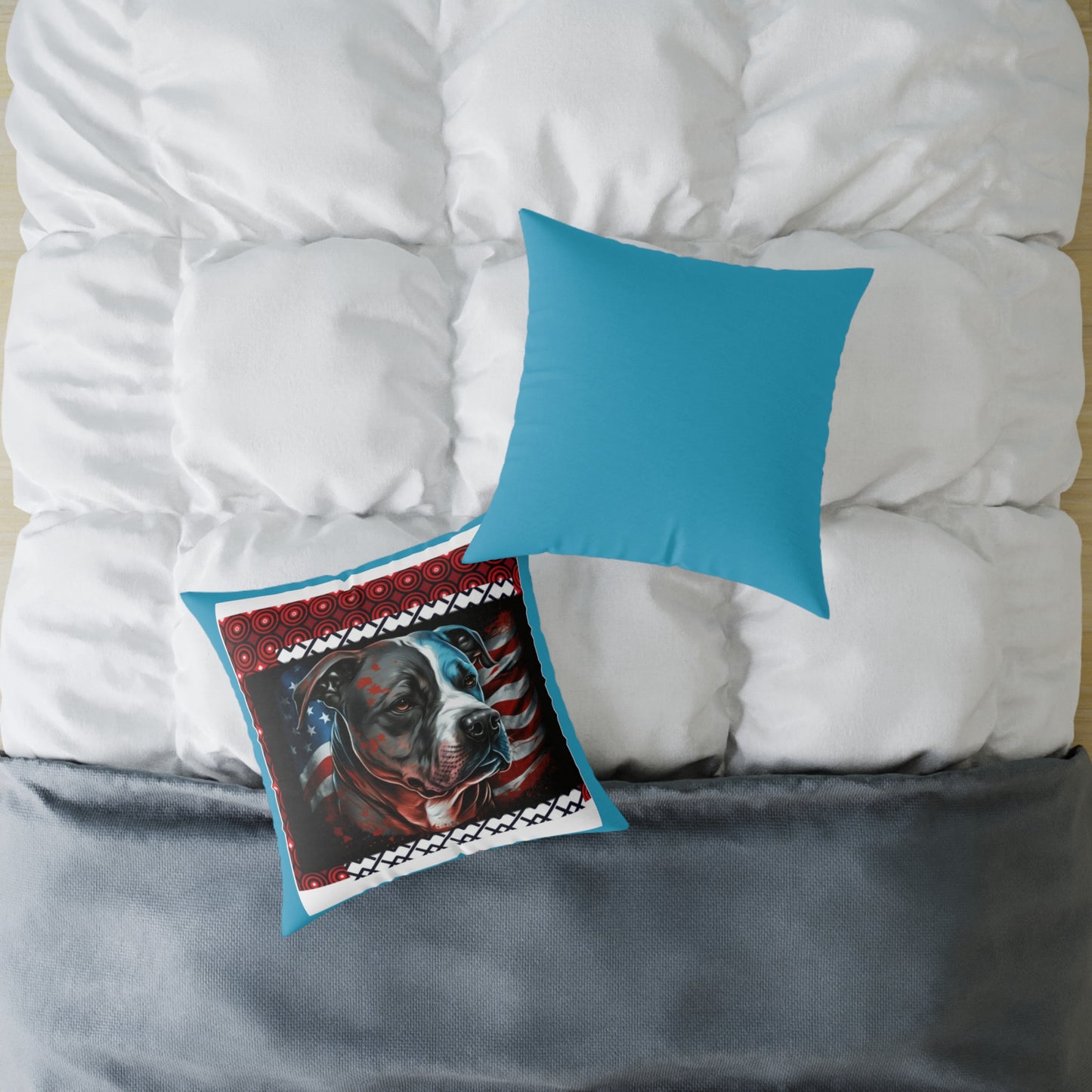 American terrier Square Poly Canvas Pillow