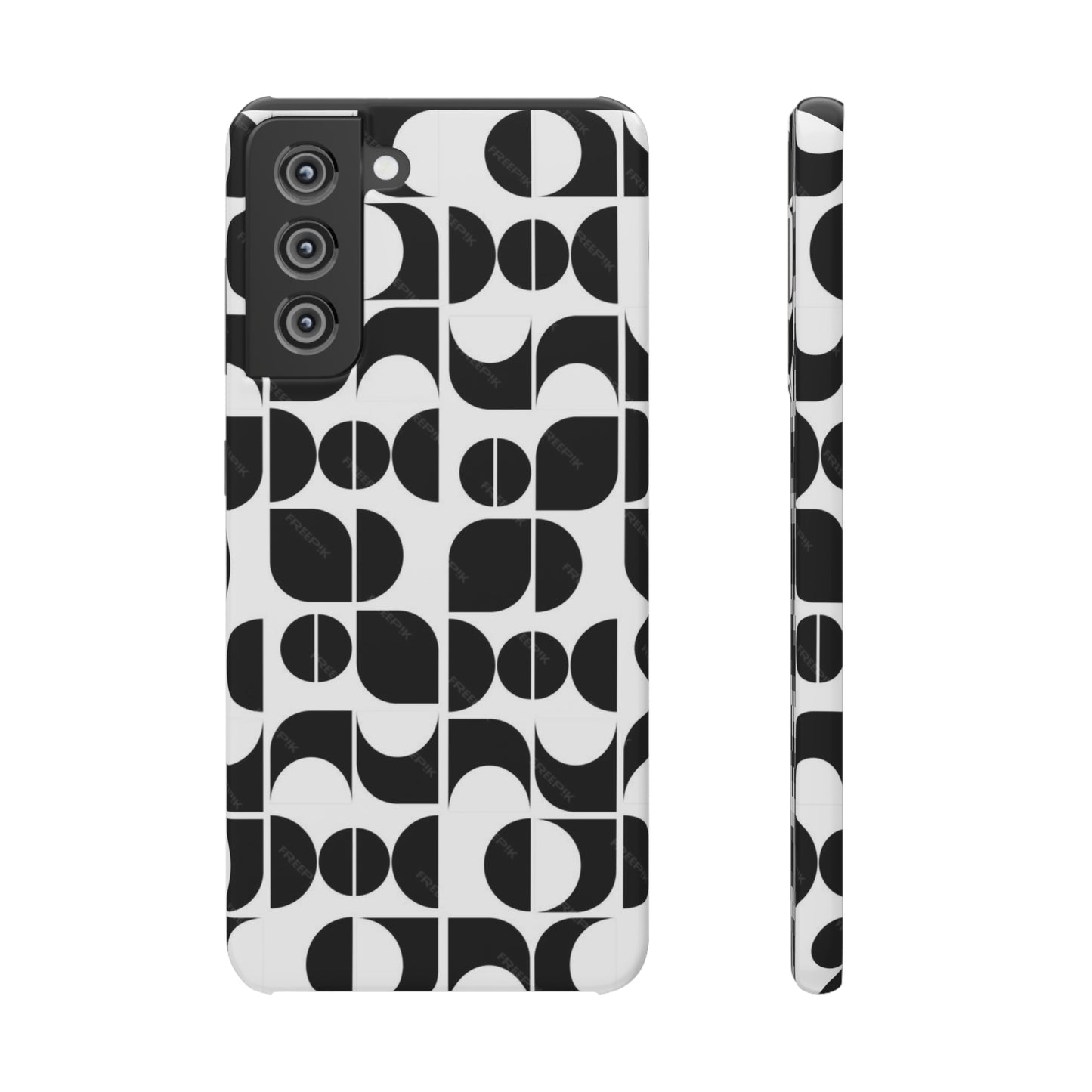 Black And White Pattern Pattern Snap Cases