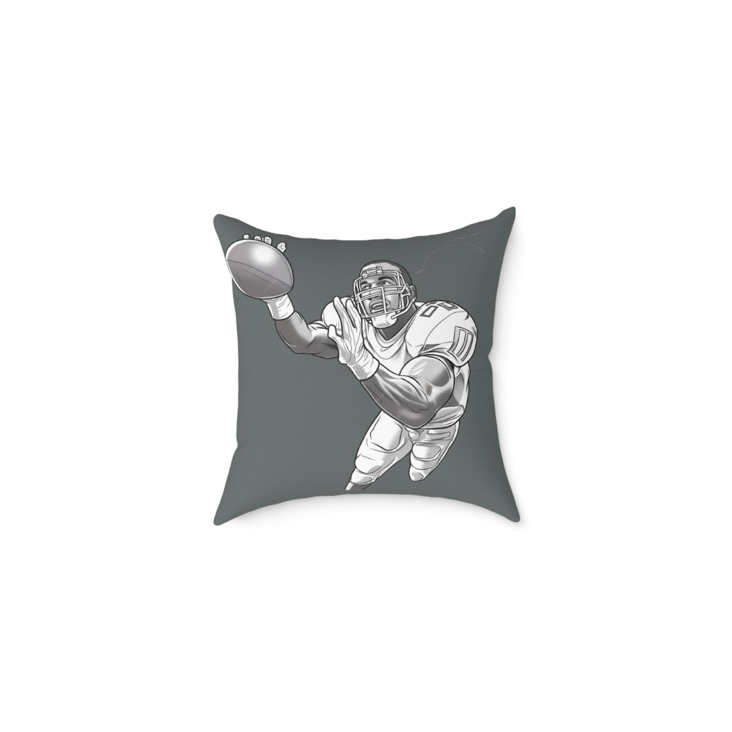 American Football Square Poly Canvas Pillow