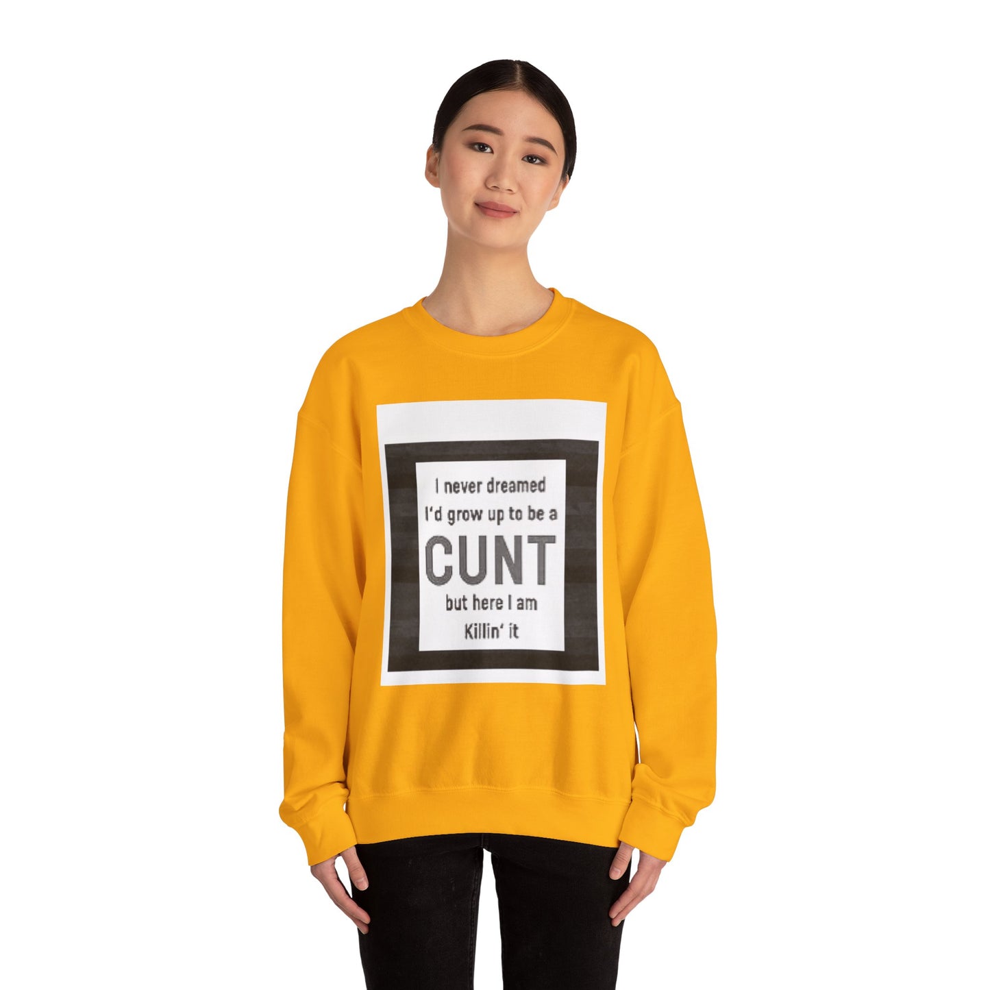 Offensive Funny Silly  Rude Quote Slogan Unisex Heavy Blend™ Crewneck Sweatshirt