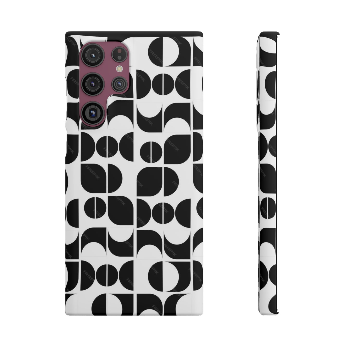 Black And White Pattern Pattern Snap Cases