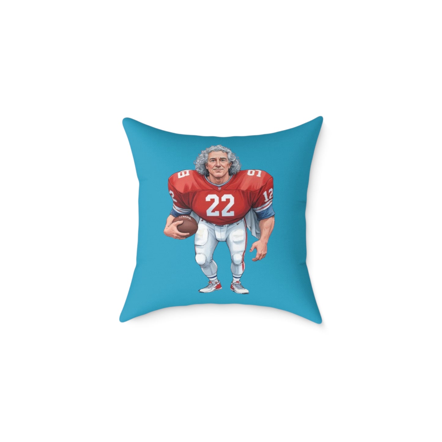 American Football Square Poly Canvas Pillow