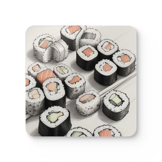 Sushi Corkwood Coaster Set