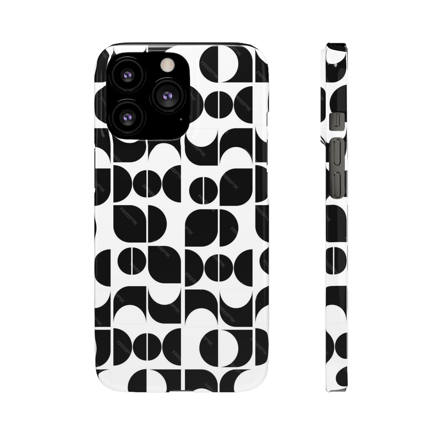 Black And White Pattern Pattern Snap Cases