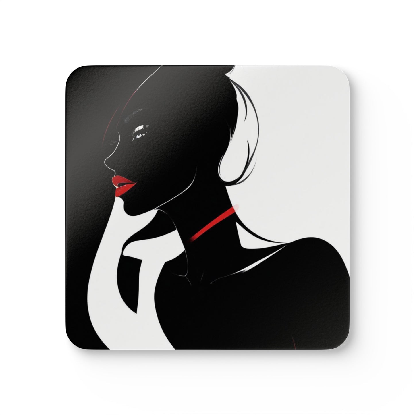 Black And White Corkwood Coaster Set