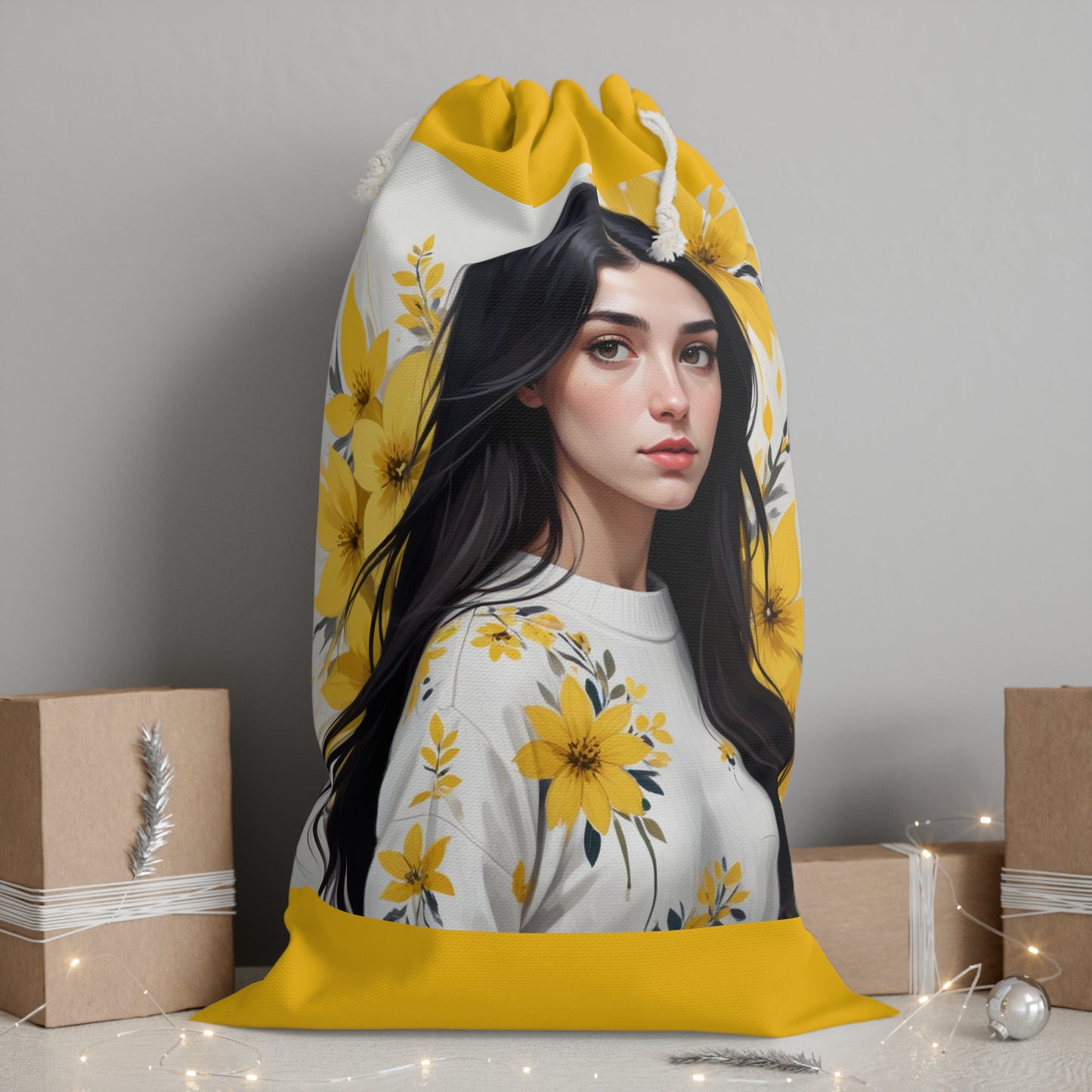 Yellow Flower Girl Style Sack