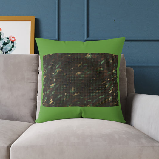 Army Square Poly Canvas Pillow