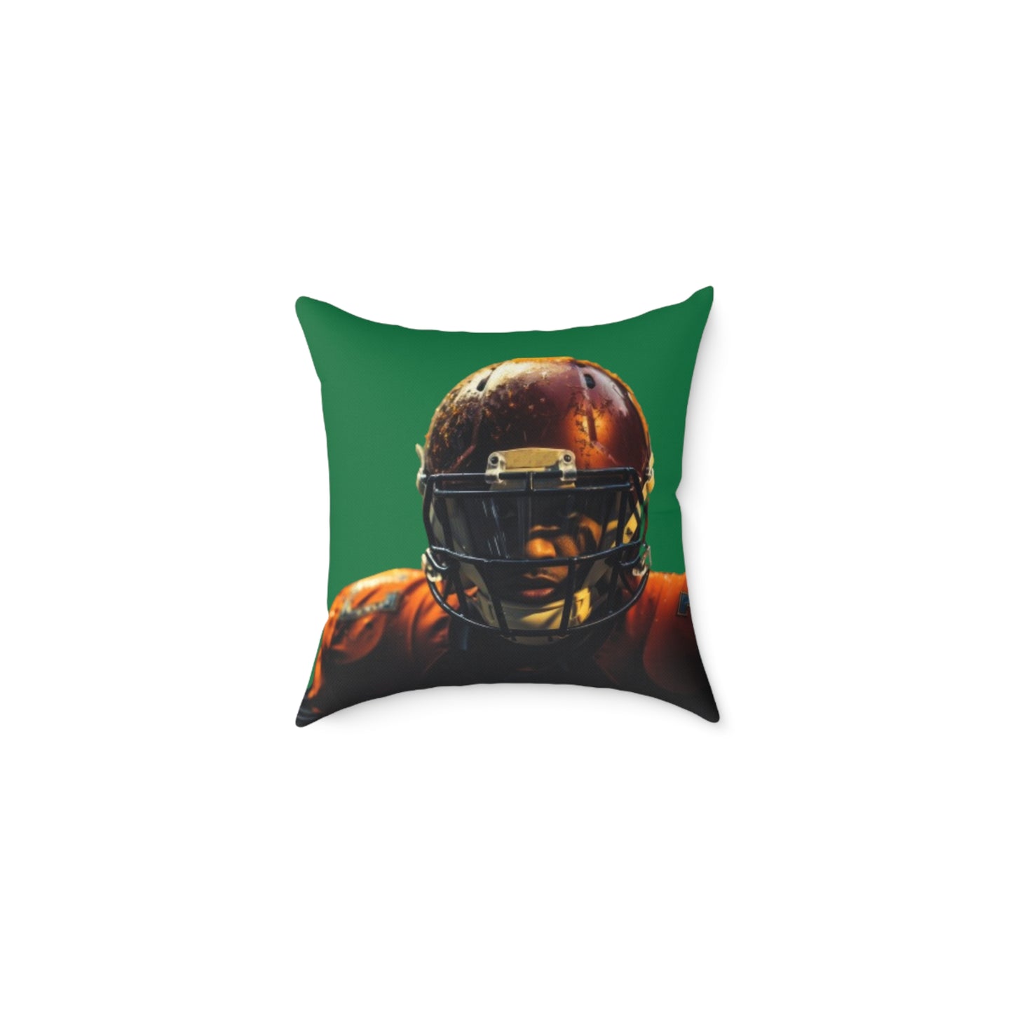 American Football Square Poly Canvas Pillow