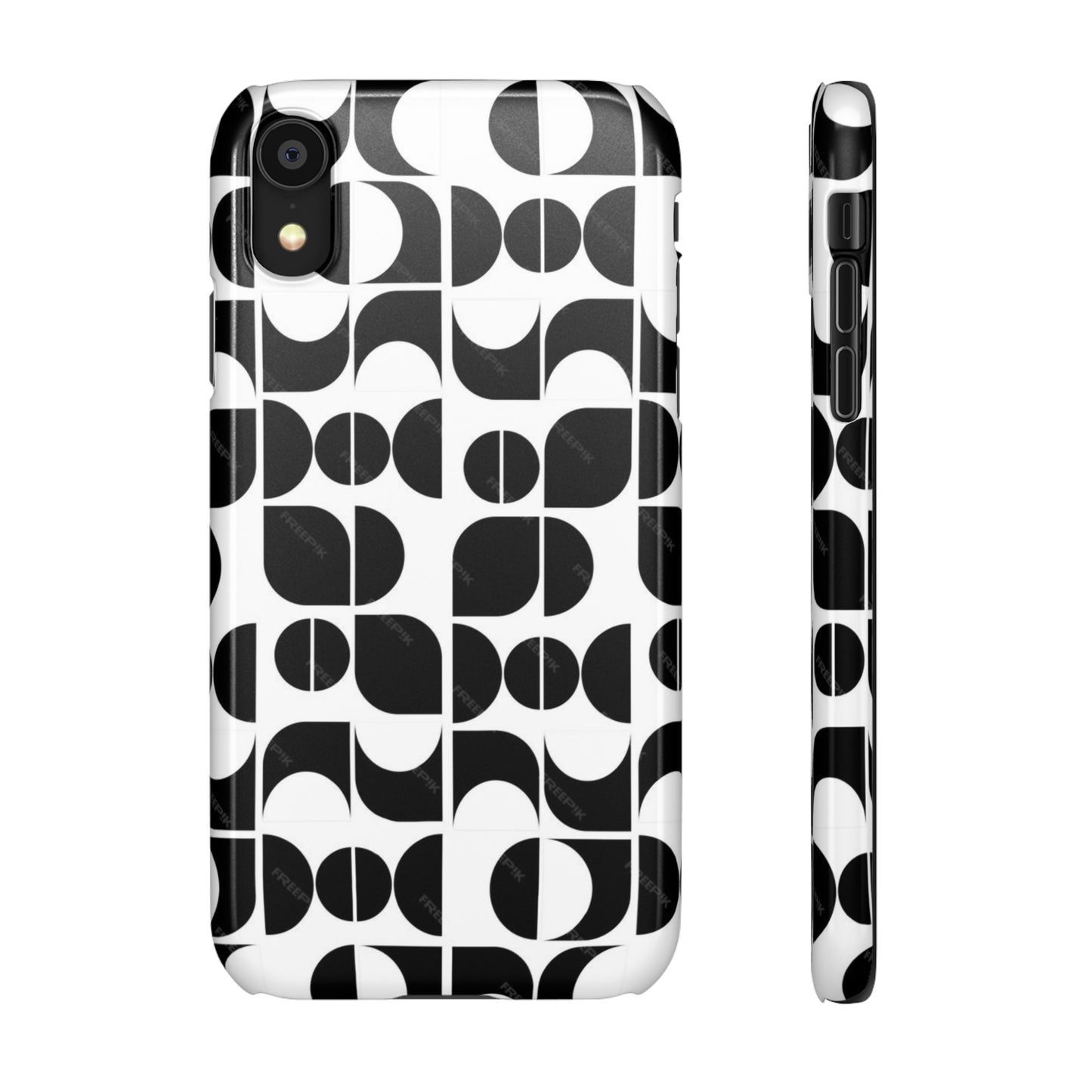 Black And White Pattern Pattern Snap Cases