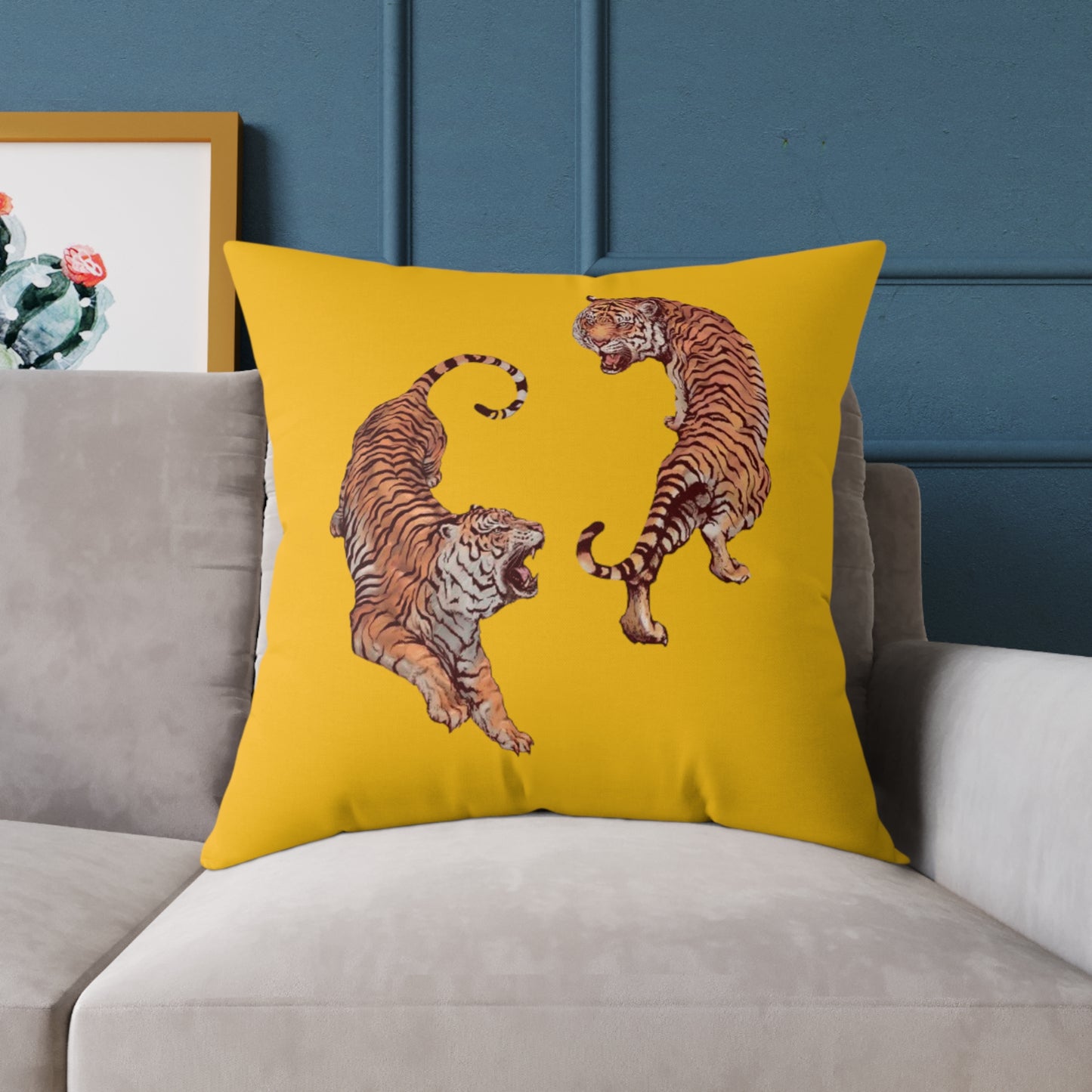 Tiger Poly Canvas Pillow