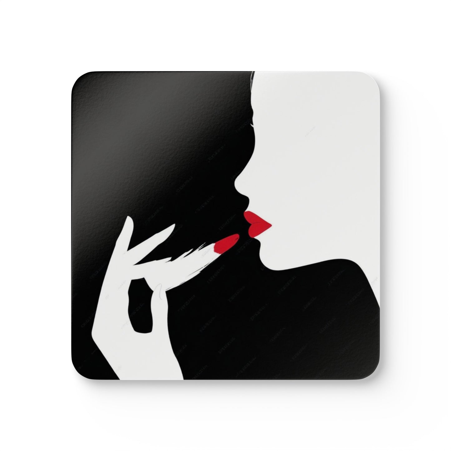 Black And White Corkwood Coaster Set