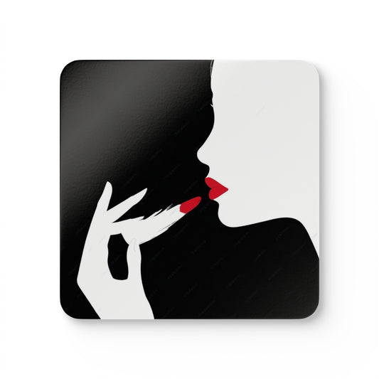 Black And White Corkwood Coaster Set