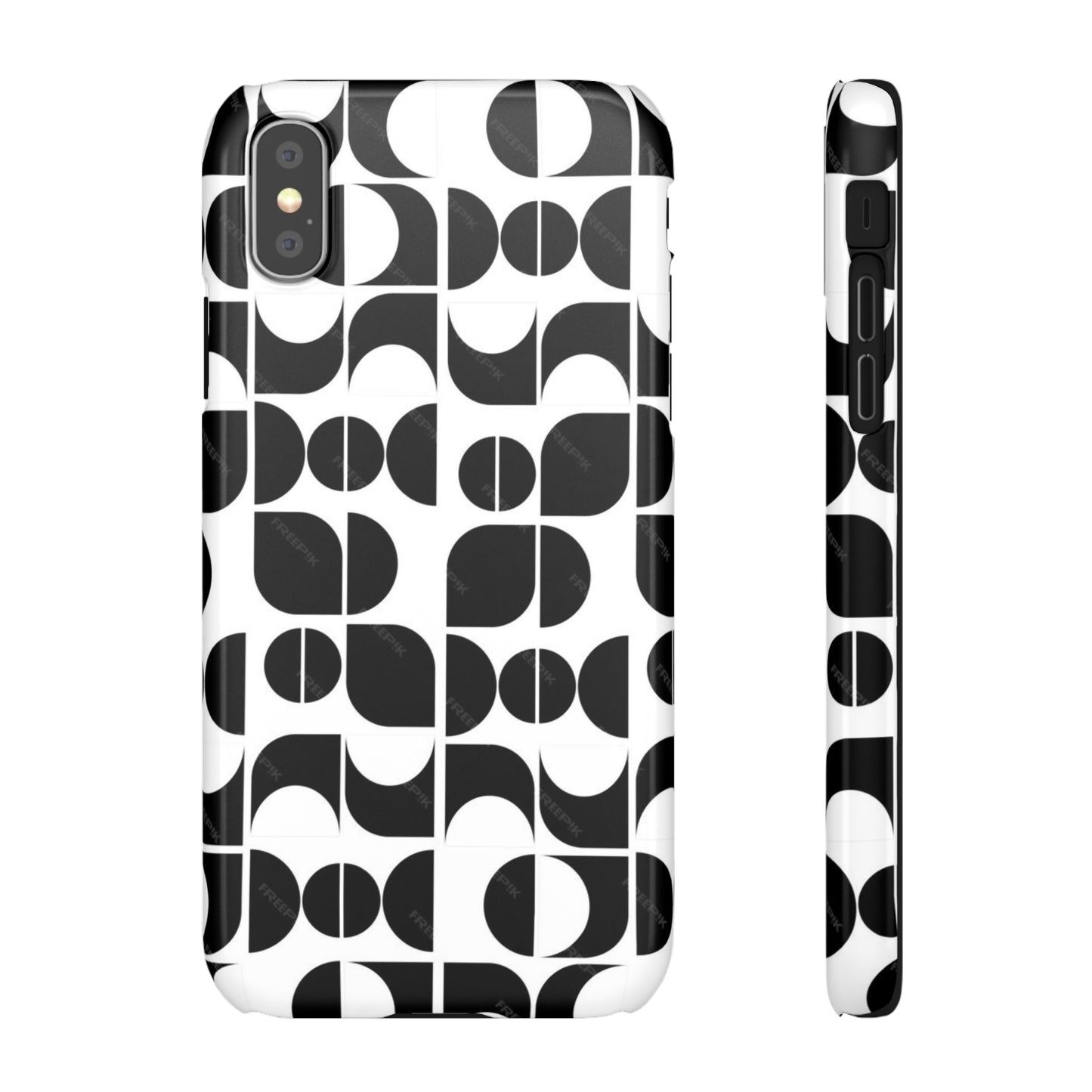 Black And White Pattern Pattern Snap Cases