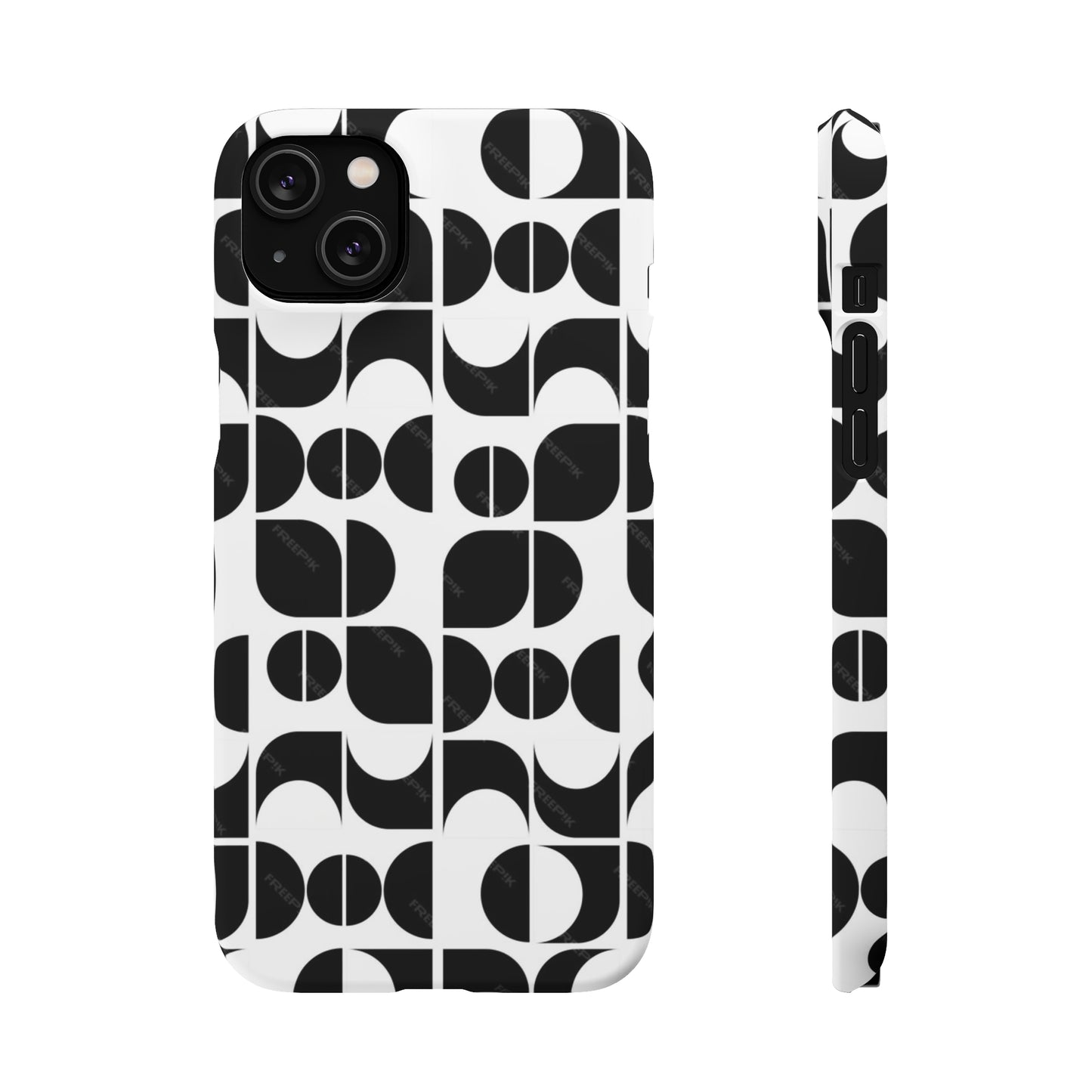 Black And White Pattern Pattern Snap Cases