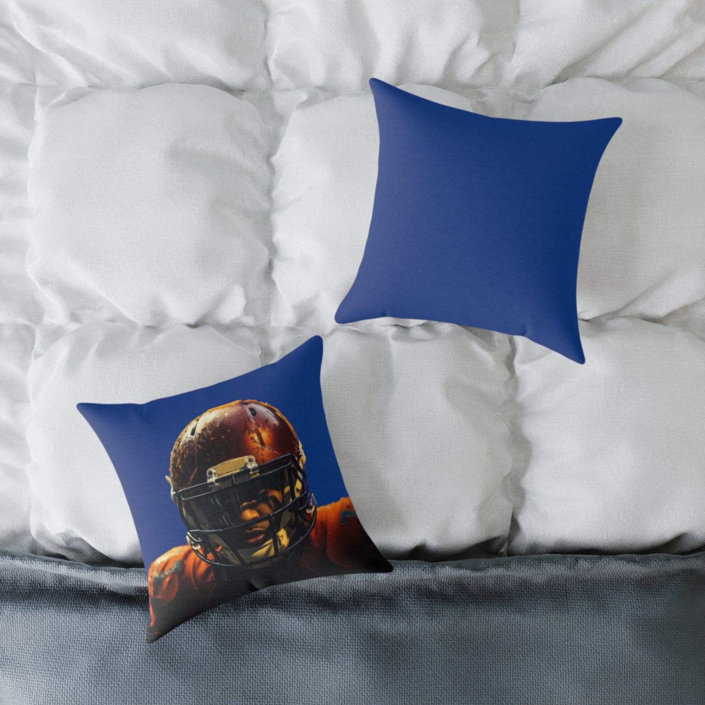 American Football Square Poly Canvas Pillow
