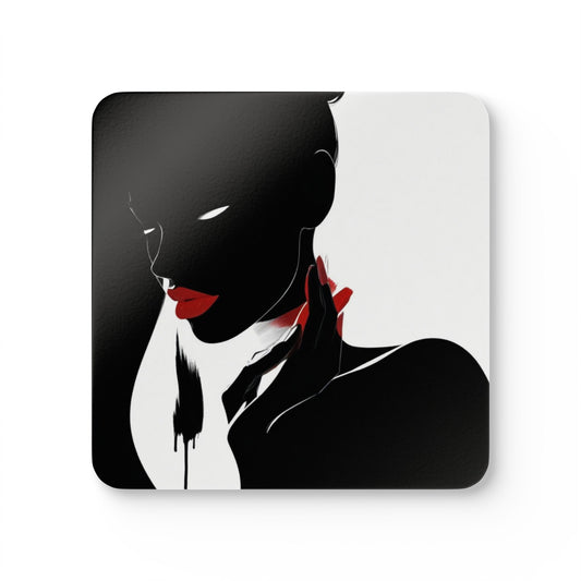 Black And White Corkwood Coaster Set