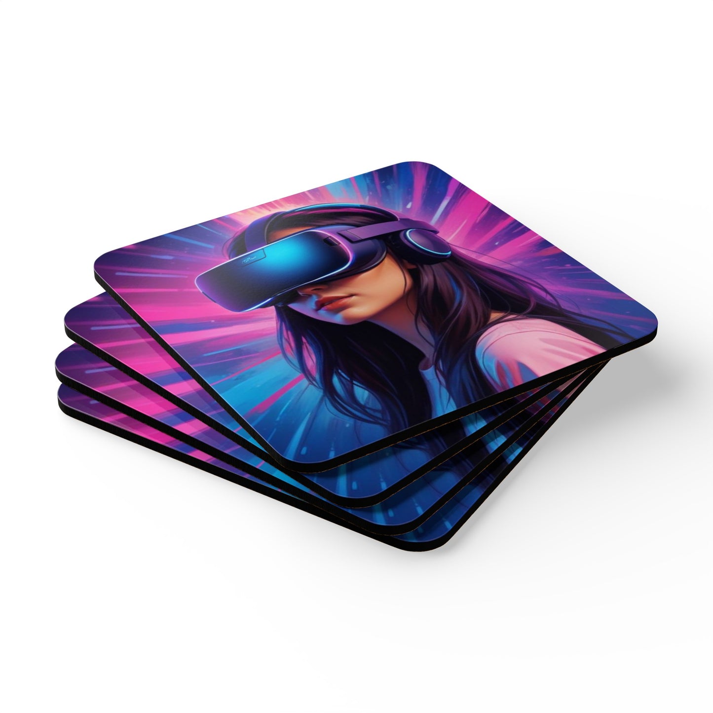 Gaming Corkwood Coaster Set