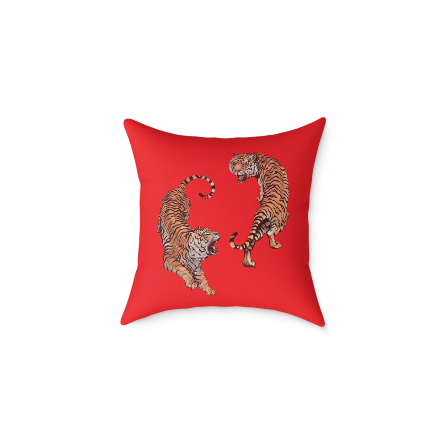Tiger Poly Canvas Pillow