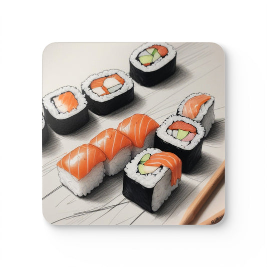 Sushi Corkwood Coaster Set
