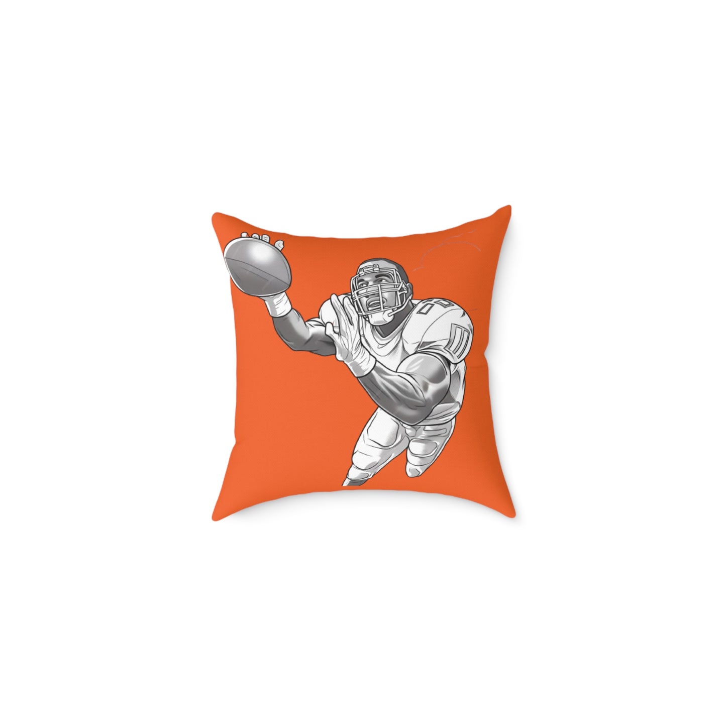 American Football Square Poly Canvas Pillow