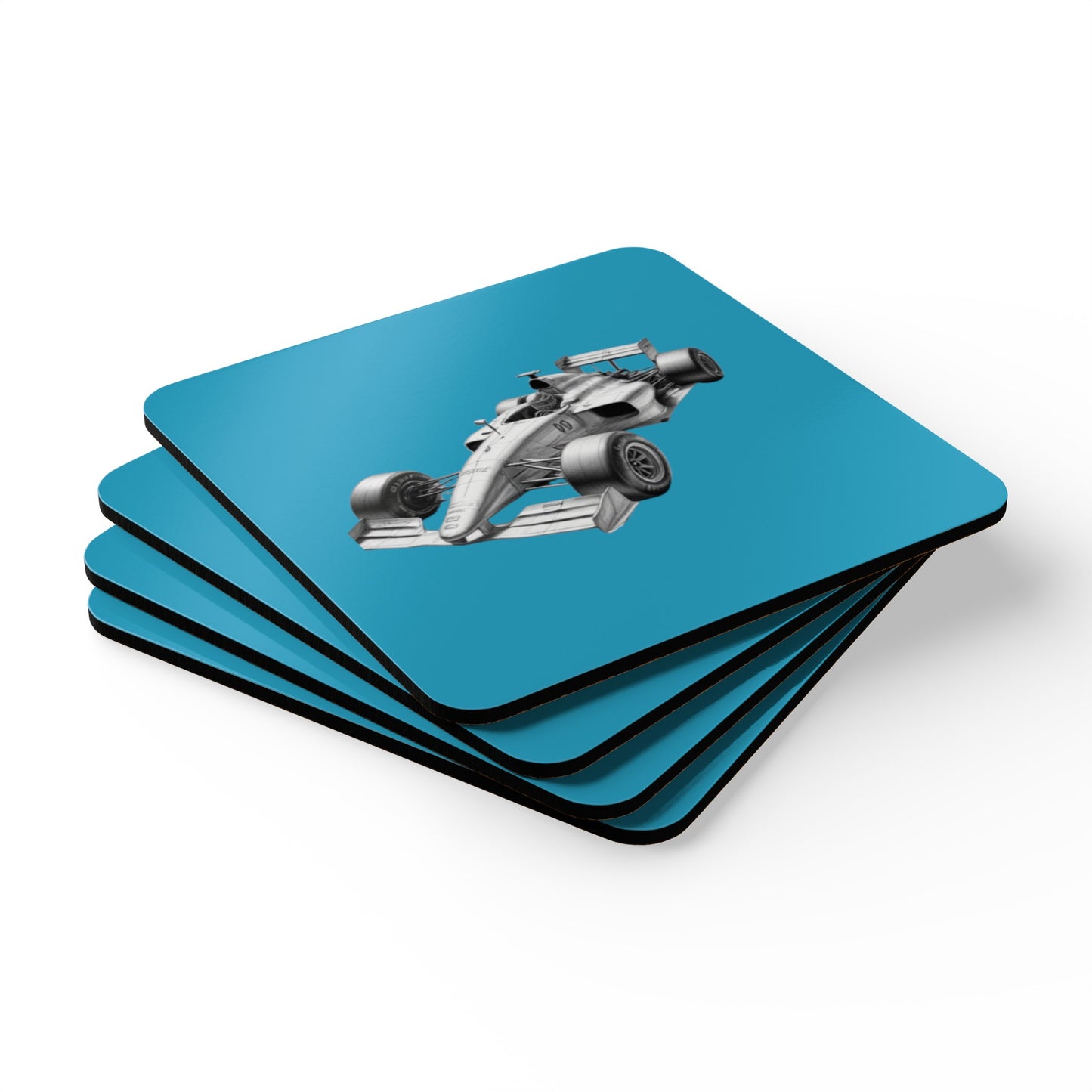 Racing Car  Corkwood Coaster Set