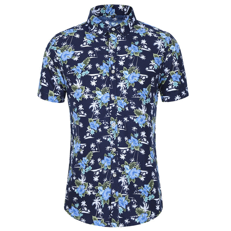 Men's Short-sleeved Printed Shirt Fashion