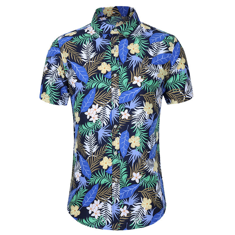 Men's Short-sleeved Printed Shirt Fashion