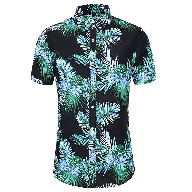 Men's Short-sleeved Printed Shirt Fashion