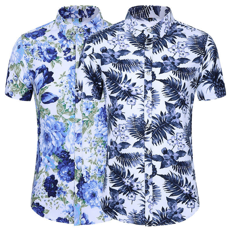 Men's Short-sleeved Printed Shirt Fashion