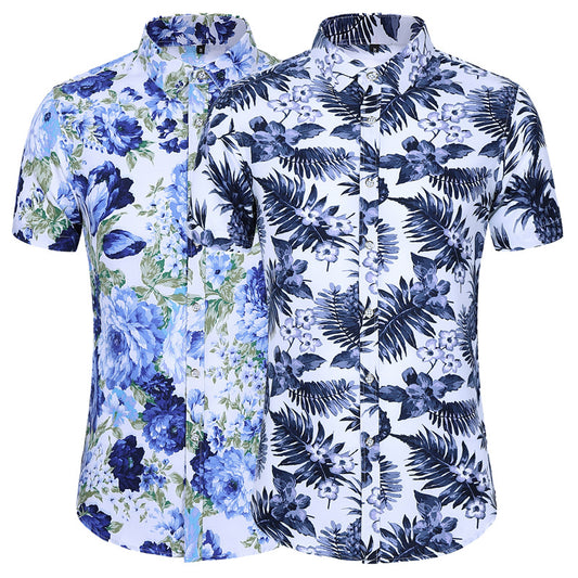 Men's Short-sleeved Printed Shirt Fashion