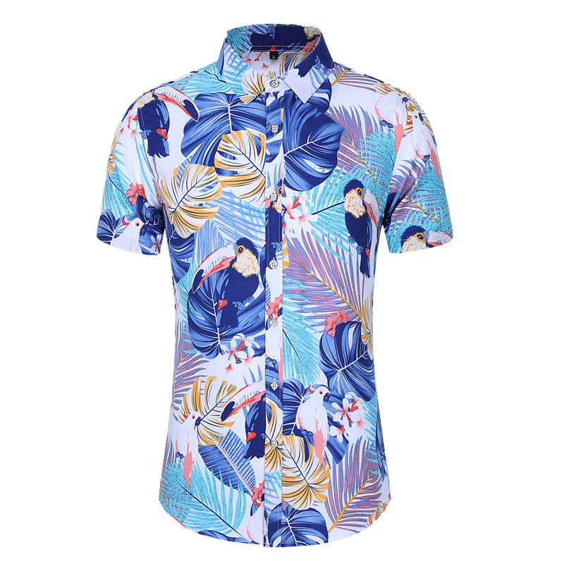Men's Short-sleeved Printed Shirt Fashion