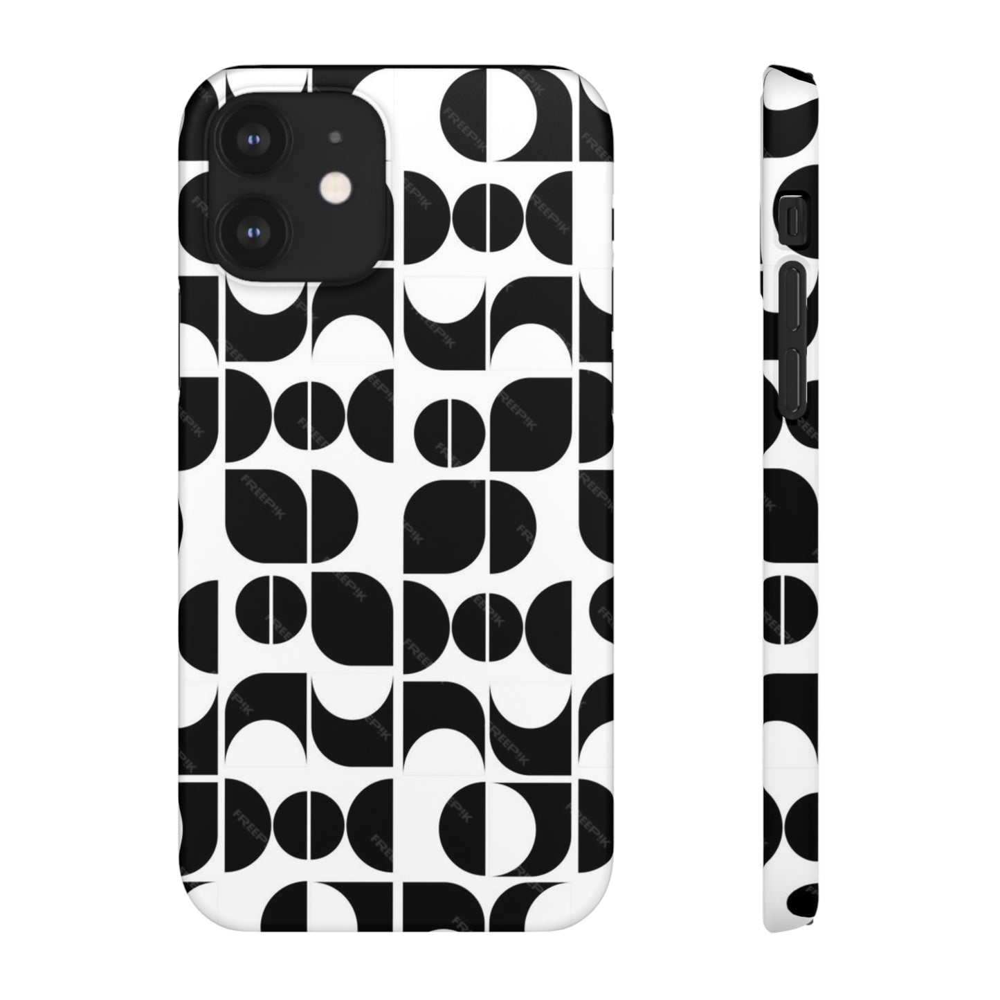 Black And White Pattern Pattern Snap Cases