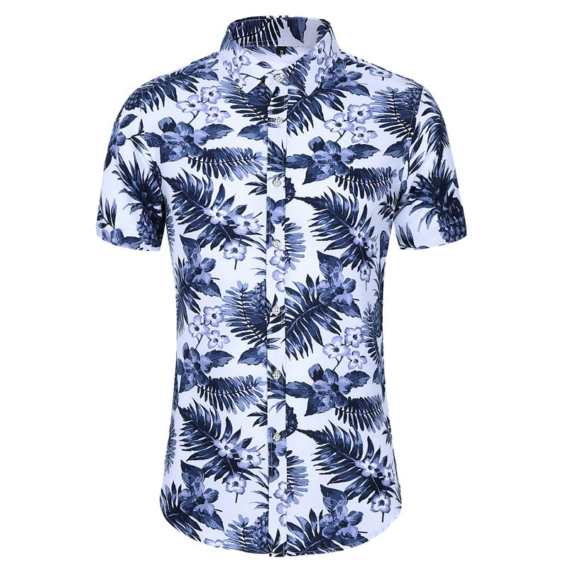 Men's Short-sleeved Printed Shirt Fashion