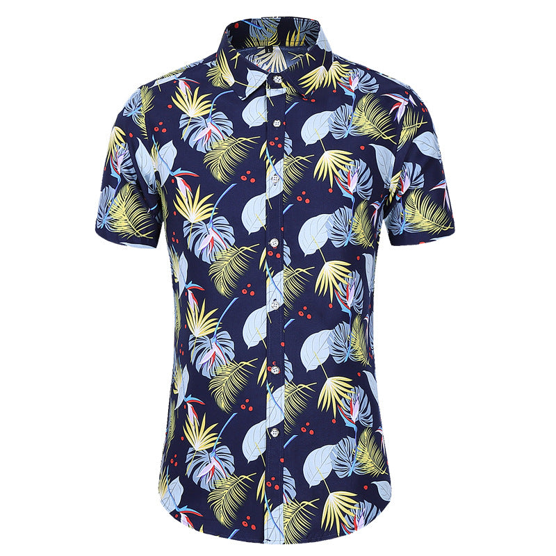 Men's Short-sleeved Printed Shirt Fashion
