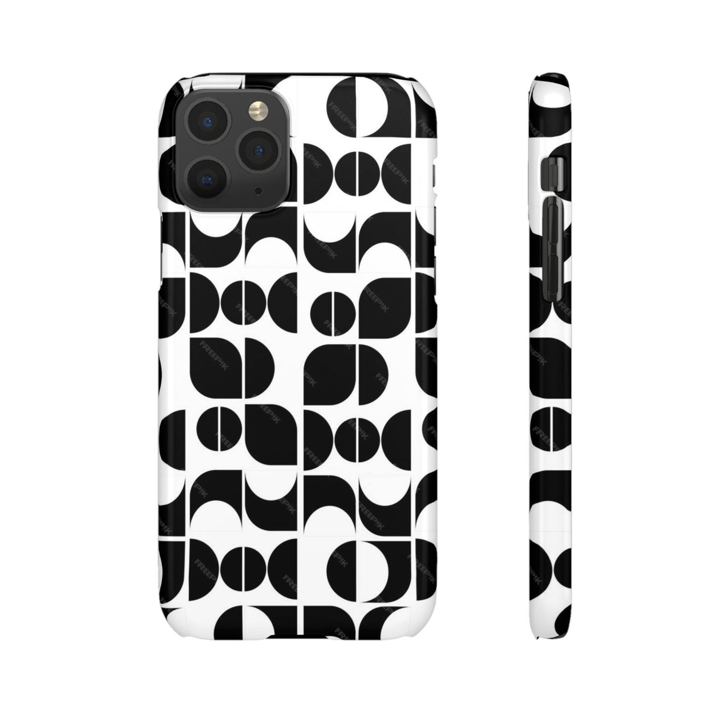 Black And White Pattern Pattern Snap Cases