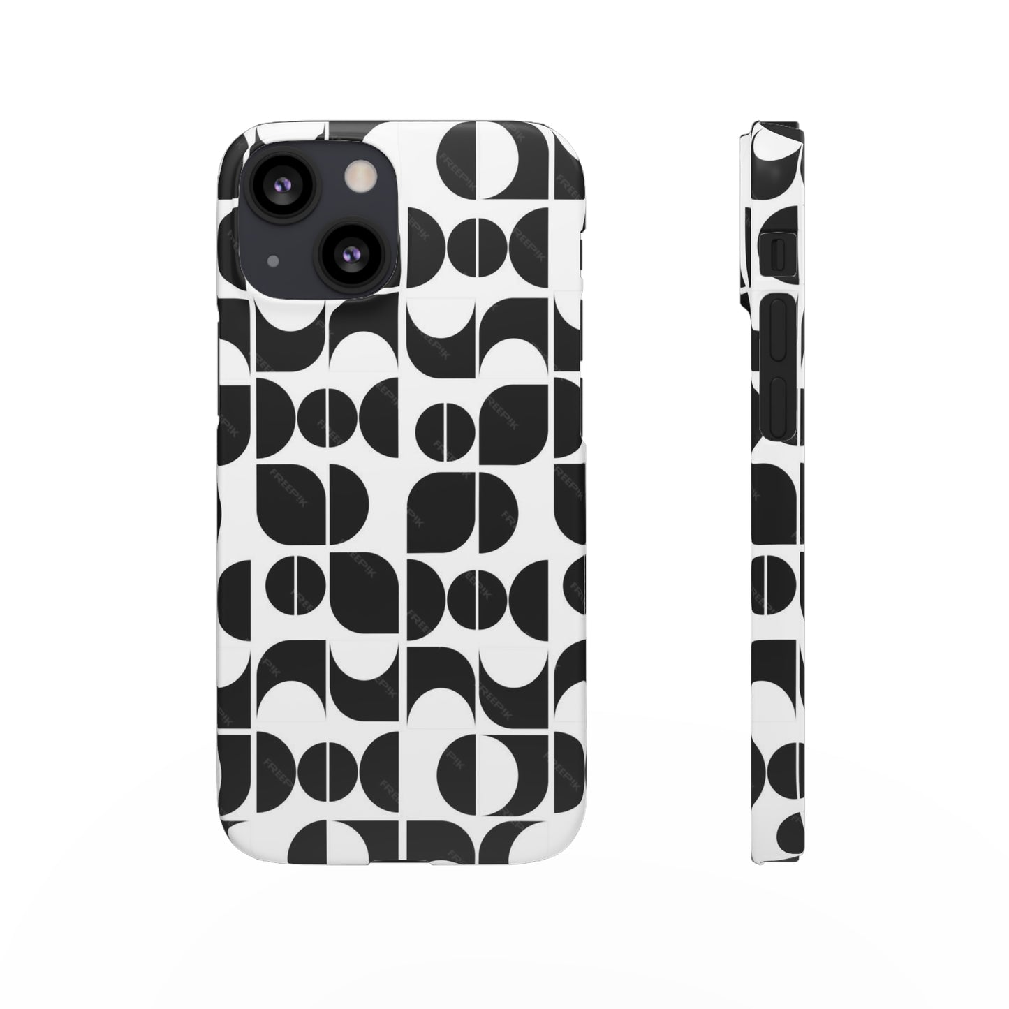 Black And White Pattern Pattern Snap Cases