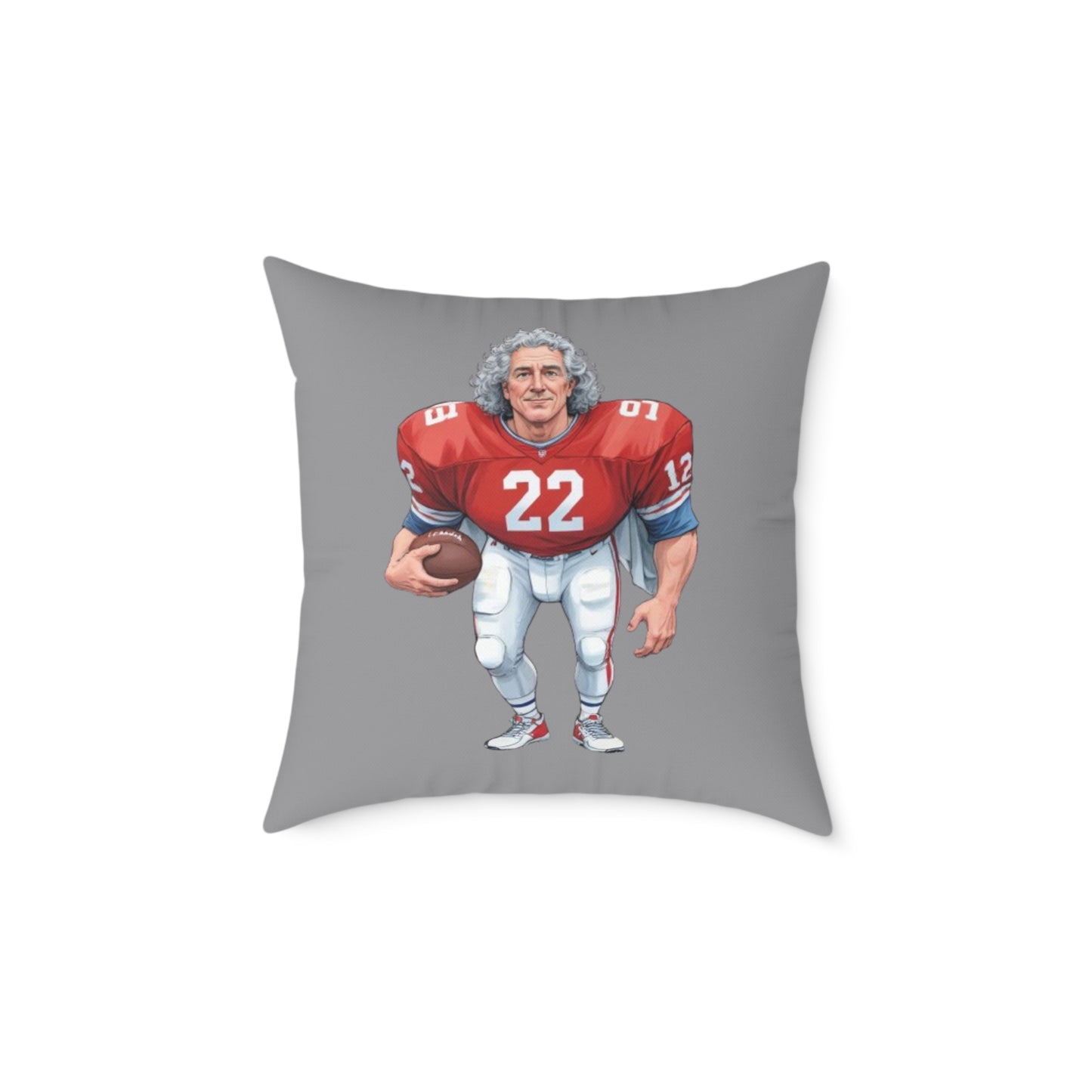 American Football Square Poly Canvas Pillow